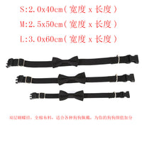 New Cotton Black Western Wedding Pet Collar with Bow Tie for Dogs