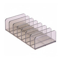 Transparent Design Clear Cosmetic Organizer Space Saving Desktop Makeup Storage Box Striped Texture for Beauty Lovers, Women, Dressing Table