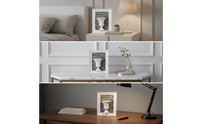 Resin Decorative Frame Freestanding Frame with Flower-Pot Motif Classical Urn Relief Plaque for Entryway Console, Bookshelf, Side Table