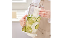 Slim Refrigerator Pitcher with Infuser Graduated Infusion Pitcher with Filter BPABPA-Safe Carafe with Lid Lightweight for Tea Lovers, Kitchen