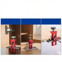 Adjustable Cabinet Door Mounting Tool with Drill Bit Non-Slip Cabinet Door Jig Precision Accurate for DIYers, Woodworkers, Woodworking