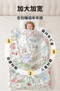 睡袋儿童中大童防踢被子秋冬季加厚款婴儿睡袋宝宝一体式四季通用