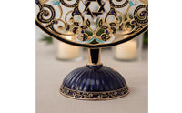 9 Branch Hanukkah Menorah Vintage Design Metal Nine Arm Candle Holder Colorful