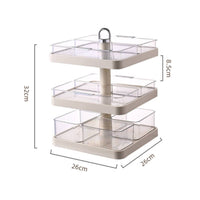 Rotating Tray with Compartments Versatile Divided Serving Dish for Meal Prep