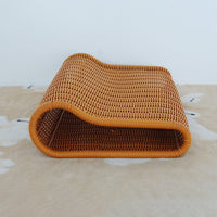Handwoven Rattan-Style Cooling Pillow for Neck Support, Washable, Wave Shape
