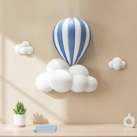Hot Air Balloon Wall Decor Raised Hot Air Balloon Wall Art Striped for Bedroom