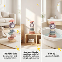 Fungus Stacking Stack Pastel Stacking Stack Rounded Easy-to-Grasp for Babies, Playroom, Nursery