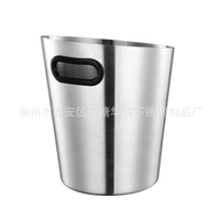 Stainless Steel Slanted Ice Bucket with Handle for Bar & Parties
