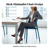 Molded Plastic Side Chair Easy to Clean Indoor Seating Stackable Lightweight for Restaurant Owners, Study Room, Kitchen, Balcony