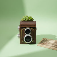 Camera Shaped Resin Planter Retro Design Vintage Camera Resin Pot Creative