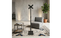 Floor TV Stand with Mount No-Drill TV Stand with VESA Mount Adjustable Height Tilting for Renters, Rental Apartment, Bedroom