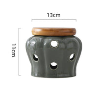 Countertop Garlic Storage Large Capacity Garlic and Ginger Container With Lid Hollowed-out Storage Pot for Pantry