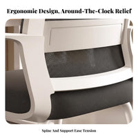 Ergonomic Design Mesh Back Swivel Chair Support Office Furniture Thick Padded Seat Seating Solution Easy Assembly for Telecommuting Workers, Students, Gamers, Conference Room