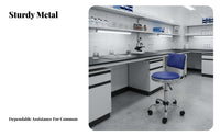 Adjustable Round Stool with rear supportrest Rolling casters Lowsupportive rest rotate Stool