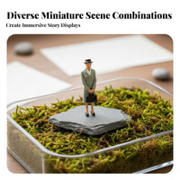 1:64 Scale People Figure Collectible 1:87 Scale Character Model Retro Design Miniature Person High Exactness for Collectors