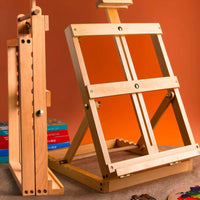 Large Work Surface Foldable Table Easel Beech Wood Desktop Sketching Easel Table Top Art Designed for Children, Beginners