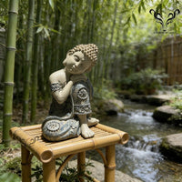 Zen Sitting Sleeping Buddha Statue 25cm
