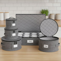 5 Pieces China Storage Set with Zippers Zippered Organizer Long-Lasting
