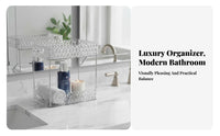 2-Tier Cosmetic Rack adaptable Countertop Organizer Easy reach for Students