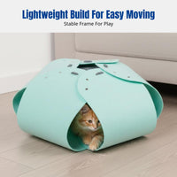 Flower-Shaped Feline Tunnel Year-Round Use Pet Bed Detachable Design Easy to Clean for Felines, Kittens, Indoors, Living Room
