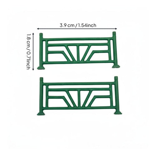 1/64 Scale Road Guardrail Realistic Detail Miniature Traffic Railing Weathered Finish Sand Table Prop for Model Collectors