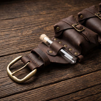 Steampunk Medieval Retro Belt with Pouch for Cosplay Knight Costume Accessory