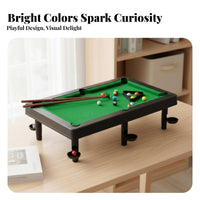 Parent-Child Interaction Mini Pool Table Family Fun Tabletop Billiards Game Educational for Parents, Adults, Indoor, Bedroom, Living Room