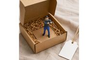 Mini Man Taking Photo Display Decoration Hand Painted Resin Figure