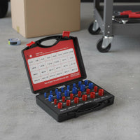 26 Pieces Nut and Bolt Checker Portable Case Fastener Thread Checker Compact Design SAE Metric Thread Gauge