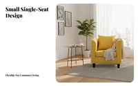 Upholstered Club Chair Space Saving Sofa Minimalist Design Plush Feel Upholstery for Homeowners, Living Room, Office