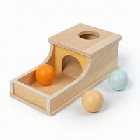 Fine Motor Educational Toy Wooden Object Permanence Box Educational Shape Sorter Hand-Eye Coordination for Preschool
