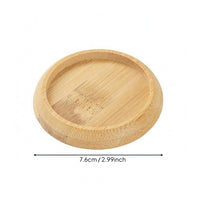 Round Bamboo Cushion Base Recessed Top Bamboo Needle Cushion Flat Bottom