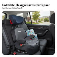 Portable High-Back Booster Foldable Design Child Car Seat Slim Profile