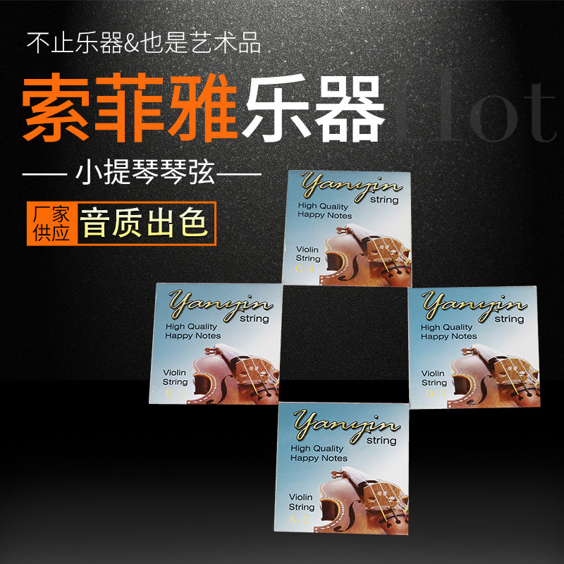 Violin String Set for Practice and Performance, Steel Core