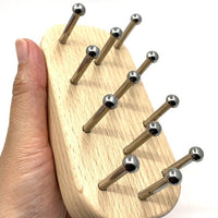304 Stainless Steel Gua Sha Massager with Wooden Handle
