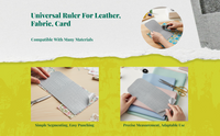 4mm Sewing Measuring Ruler, Precise Craft Tool, DIY Fabric Pattern, Mini Positioning Guide for Quilting, Leather, Home Decor