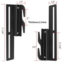 Heavy Duty Hook Plate Adapter Headboard Mounting Kit for Bed Frames, Black