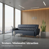 Simple Modern Design 3-Seater Office Sofa Comfortable 3-Seater Waiting Bench Stable Construction Reception Seating Easy to Clean for Visitors, Business Owners, Patients, Airport, Hospital