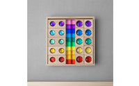 40 Pieces Acrylic Blocks Educational Translucent Colorful Cubes Jewel-Like Jewels Color Sorting Block Set for Preschoolers, Kindergarten, Playroom