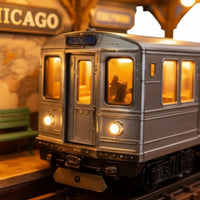 NYC Metro Model Light Unique Shape Metro Train Lamp Warm Radiance for Urban Fans