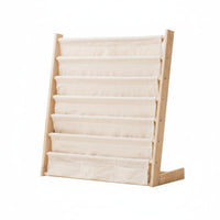 Childrens Wooden Bookcase Solid Wood Frame Toddler Bookshelf Little