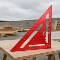 Woodworking Triangle Ruler Etched Markings Right-Angle Square Thick Metal Body