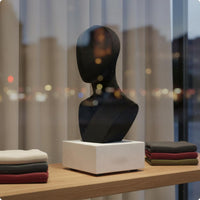 Velvet Mannequin Head Decorative Hat Hairpiece Stand Head Elegant Look for Boutique Sellers, Shop Owners