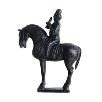 Horse Sculpture Antique-Style Desktop Sculpture Tabletop Ornament for Office, Entryway, Bookshelf