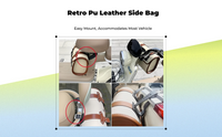 Waterproof leather motorcycle saddlebag