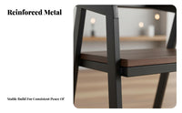 Wrought Iron Dining Chair Easy to Clean Metal Dining Chair Scratch-Resistant