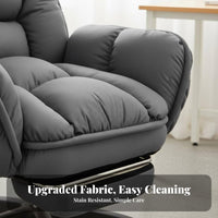 Reclining Gaming Chair with Footrest Reclinable Office Furniture 360-Degree Rotate Head and Lumbar Assistance for Players