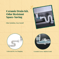 Ceramic drain plug blocks odor