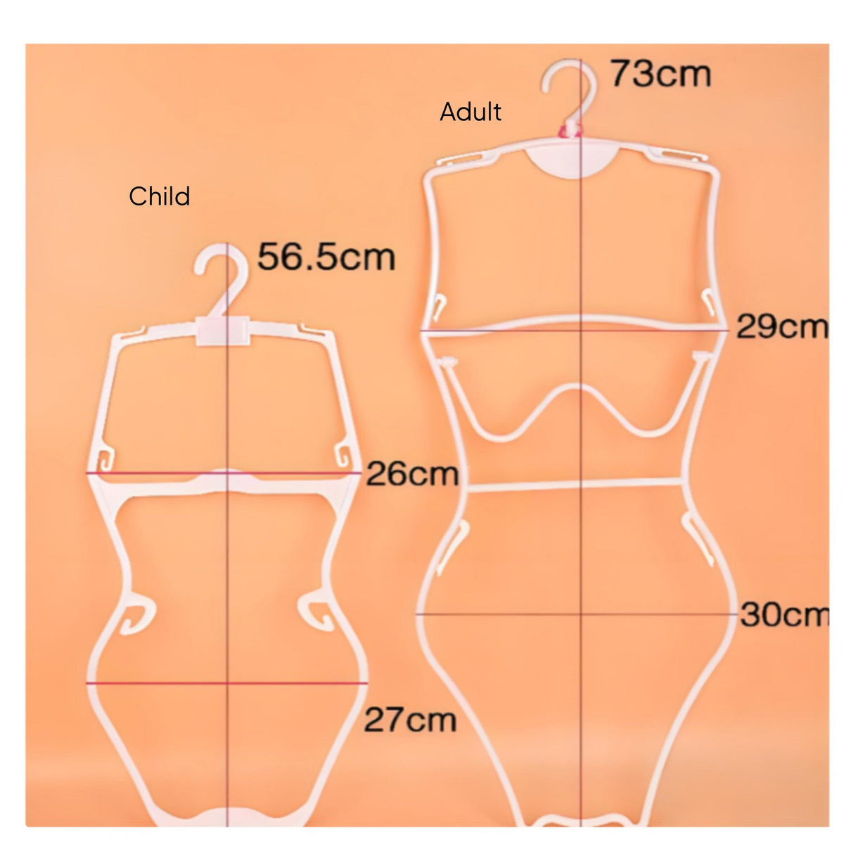 Professional Quality Plastic Swimwear Hanger Lightweight Swimsuit Hanger Long-Lasting for Children, Retailers, Boutique