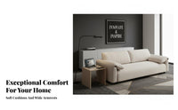 Soft & Comfortable Elephant Ear Armrest Couch High-Resilience Cushion Modern Minimalist Sofa Solid Wood Frame Upholstered Living Room Couch Easy to Clean for Apartment Dwellers, Young Adults, Small Areas, Office, Lounge Area, Bedroom